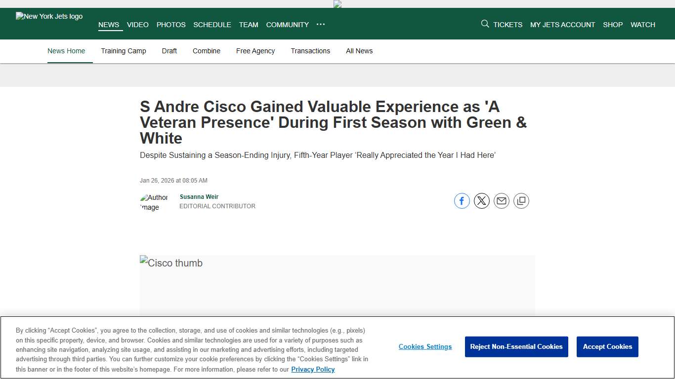 S Andre Cisco Gained Valuable Experience as ‘A Veteran Presence’ During First Season with Green & White
